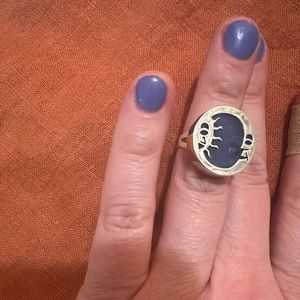 Size 6 ATI sterling silver sun and moon ring